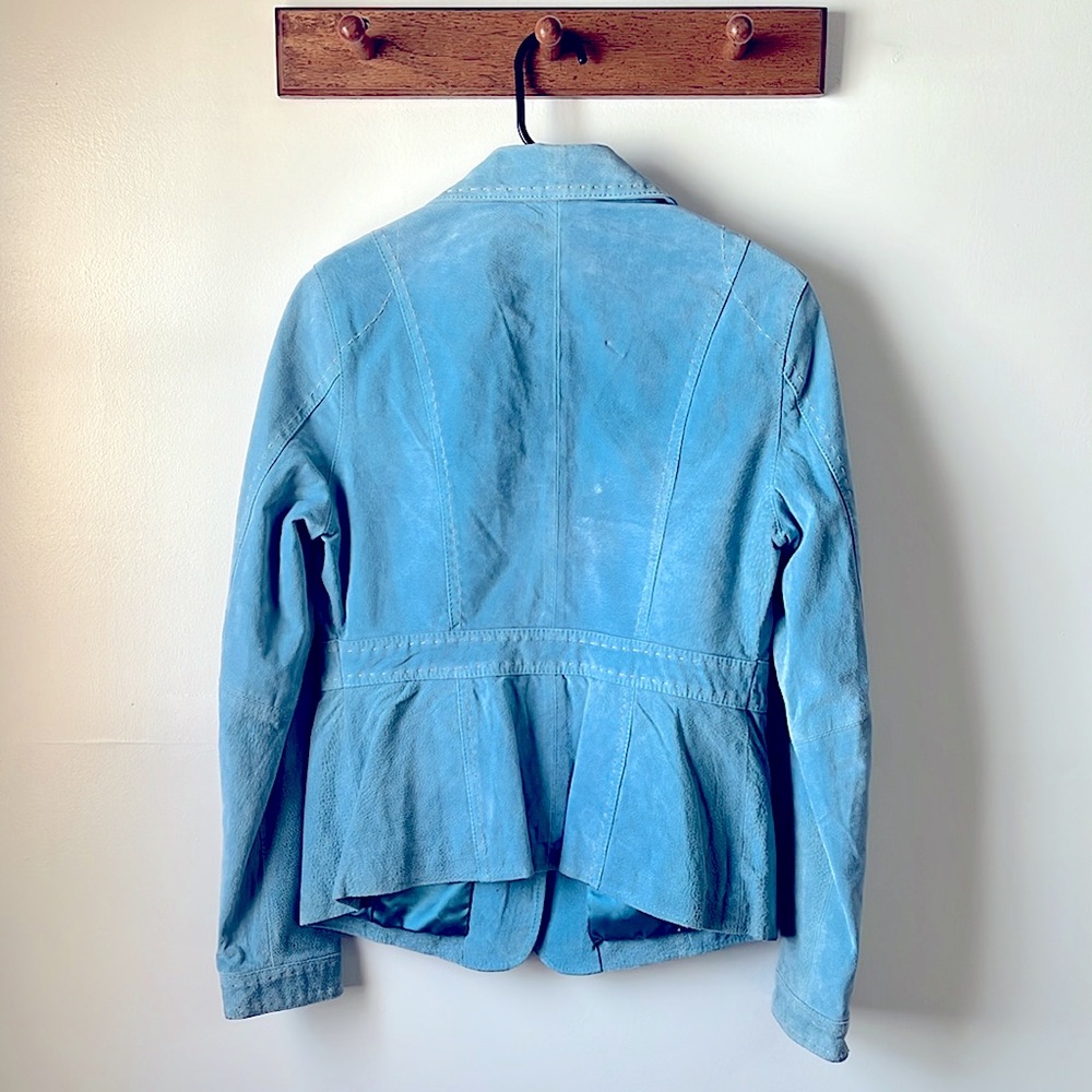 Madison Leather Jacket / Blazer - Women’s - Size 8 - Sky Blue - Picture 3 of 7